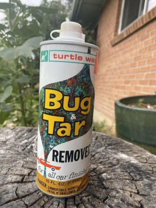 Vintage Advertisement Prop Turtle Wax Bug & Tar Remover 16oz Stock T - 525 Full