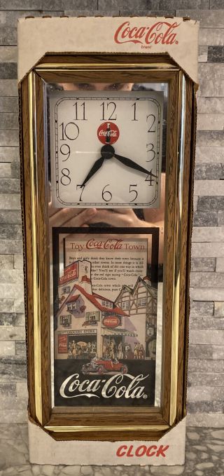 Vintage 1994 Coca - Cola Toy Town Clock 12.  5 " Brand And