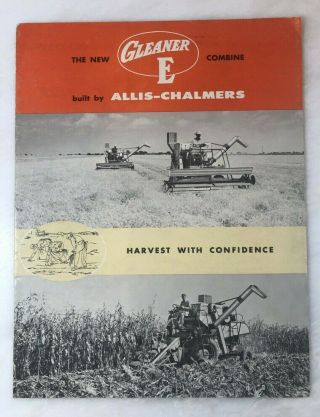 1960s Allis Chalmers Gleaner E Combine Brochure Vintage Farm Advertising