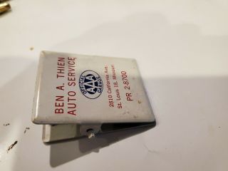 Vintage Advertising Paper Receipt Clip Auto SERVICE AAA St.  Louis Mo 1960s Gas 3