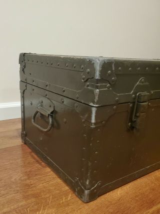 WWII Military Foot Locker with Inner Tray 2