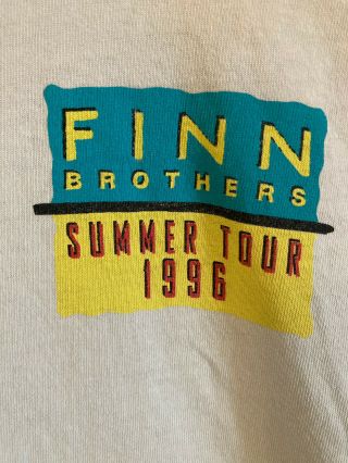 Rare Vintage Finn Brothers 1996 Summer Tour T - Shirt Sz L Neil Finn Crowded House