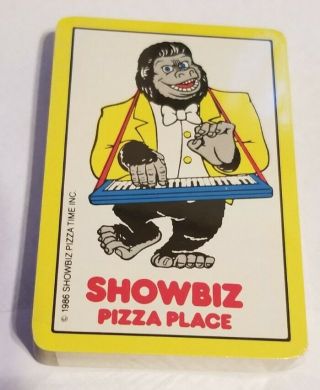 Vintage 1986 Show Biz Pizza Character Playing Cards Fatz