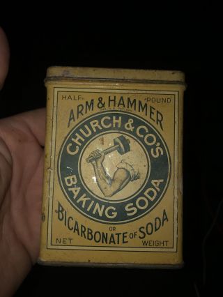Arm And Hammer Church & Co’s Baking Soda Full Advertising Tin