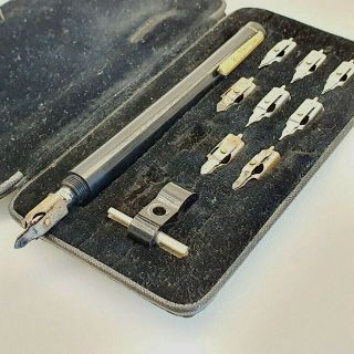 Vintage Markant Graphos Technical Fountain Pen Nibs Set 1950 