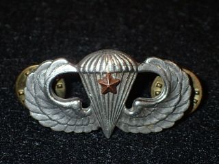 Korean War US Army Airborne Parachutists Badge 