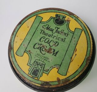 Vintage Hollywood Max Factor Theatrical Face Powder Tin Empty