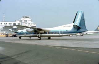 Nlm Cityhopper,  Fokker F27 - 400 Friendship,  Ph - Aro,  Birmingham,  C1979; Large Neg