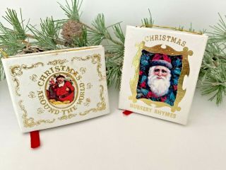 Vtg Kurt S.  Adler Miniature Mini Christmas Nursery Rhymes Ornament Books