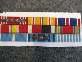 Us Air Force Ribbon Bars With Wwii & Korean War Service Ribbons