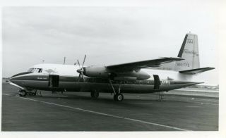 Vh - Tfg Fokker F27 Taa Trans Australian Airlines Vintage B&w Photo
