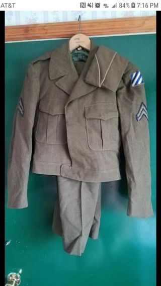 Korean War Era 3rd Infantry Division Ike Jacket Pants Cap
