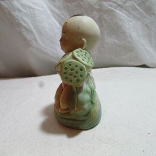 Vintage Collectible Asian Composite Figural Pencil Sharpener,  Baby on a Peach 2