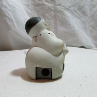 Vintage Collectible Asian Composite Figural Pencil Sharpener,  Baby on a Peach 3