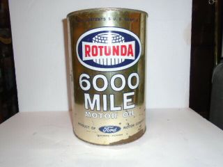 Ford Rotunda 6000 Mile Motor Oil 5 Quart Can