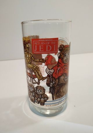 Star Wars Vintage Burger King Ewok Glass From Return Of The Jedi
