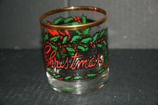 Vintage Houze Art Merry Christmas Stained Glass Drinking Red Green Cups