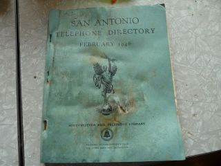 Vintage 1946 San Antonio Telephone Directory Phone Book Southwestern Bell