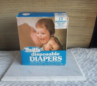 Vintage Thrifty Disposable Diapers In Open Box Collectible