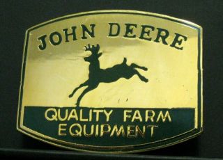 John Deere 1950 - 1956 Trademark Qfe Logo Leaping 4 Leg Deer Hat Lapel Pin Thede