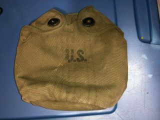 Korean War Us Army M - 1910 Dismounted Canteen Cover Dated 1952