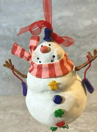 Hallmark Keepsake 2001 Happy Snowman Collectible Christmas Ornament Vintage