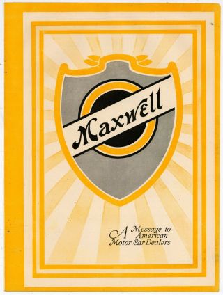 1917 Maxwell Truck,  Car Eight Pg.  Ad On Card Stock: Two Centerfolds,  Detroit,  Mi