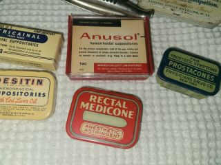 Vintage RECTAL MEDICONE SUPPOSITORY Advertising MEDICINE TIN Medical 2