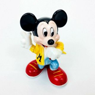 Vintage Walt Disney Mickey Mouse Ceramic Figure Japan 4 " 1987 Hand Painted