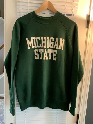 Vintage 90’s Michigan State Msu Spartans Crewneck Sweatshirt Size Large L Sparty