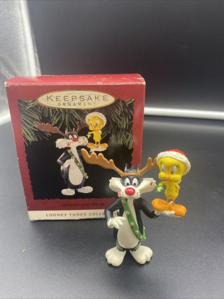 1993 Hallmark Ornament - Looney Tunes - Sylvester And Tweety A24