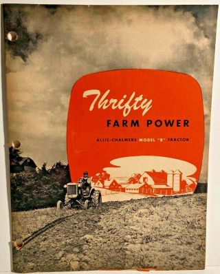 Allis Chalmers Model B Tractor & Implement Sales Brochure 1953