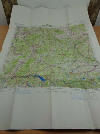 Cold War Double Road Map Of W.  Germany (baor) British,  Usa & French Zones (1952)