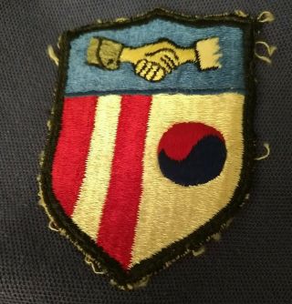 Kw - 1950s Us Army Korean Civil Assistance Command Patch - Japanese - Made