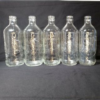 5 Vintage Bicentennial Pepsi Cola Glass Bottles