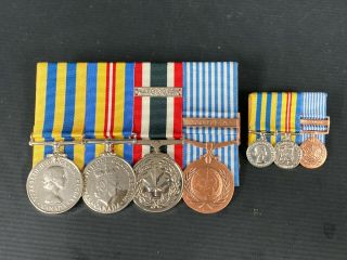 1949 - 52 Korea Canada Military Medal Group Of 4 & Miniatures