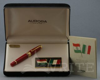 Fountain Pen Aurora Limited Edition Bicentenario Del Tricolore Red 1306/1997 B