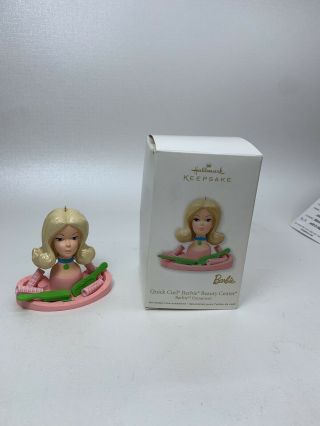Hallmark Keepsake Quick Curl Barbie Beauty Center Christmas Ornament 2012