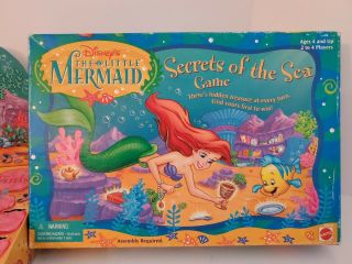 The Little Mermaid Secrets Of The Sea Board Game Disney Mattel 1997 Vintage