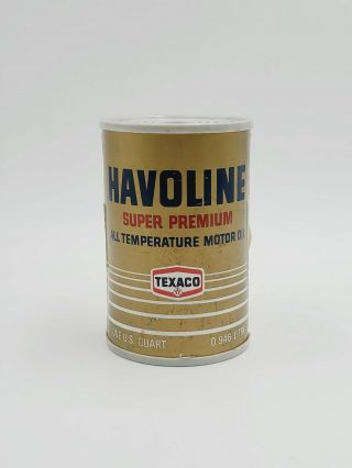 Vintage Texaco Havoline Premium Oil Can Gas Station Radio