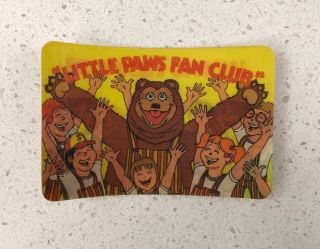 1980s Showbiz Pizza Place Billy Bob Little Paws Fan Club Motion Card Rare