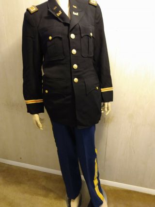 Korean War Era Us Army Officer Dress Blue Uniform 2 Piece With Pins