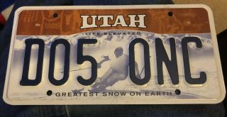 Utah Circa 2000s Life Elevated License Plate Do5onc
