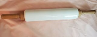 Vintage Imperial Milk Glass Rolling Pin Pat.  July 26 1921