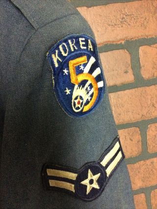 Vintage 1951 Korean War Jacket W 5th Air Force Patch