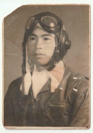 Chinese Korean War 1950s Era Chinese Air Force Pilot Photo Helmet China Mig