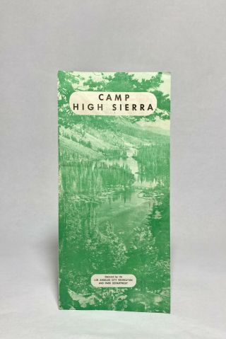 Vtg Travel Brochure 1961 Camp High Sierra Mammoth Lakes California Ca