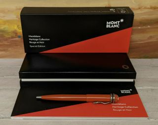 Montblanc Heritage Rouge Et Noir Coral Special Edition Ballpoint Pen 114727