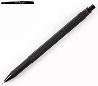 Rare Rotring Newton Push Pencil (0.  5 Mm) In Black From The 1990´s