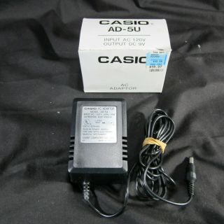 Casio Ad - 5u Power Supply Ac Adapter For Vintage 9v Ct Mt Ht Cz Sa Keyboards Ad5u